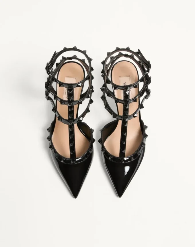 Γόβες Rockstud με λουράκια και καρφιά 65 mm