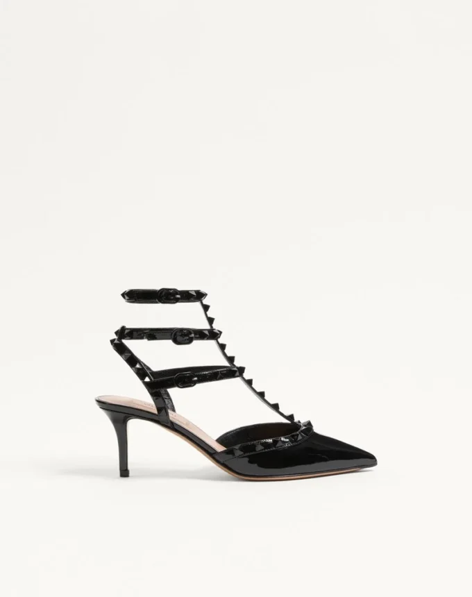 Γόβες Rockstud με λουράκια και καρφιά 65 mm