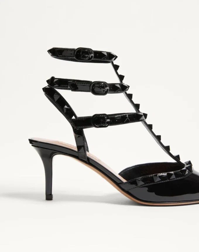 Γόβες Rockstud με λουράκια και καρφιά 65 mm