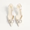 Γόβες Slingback με υπογραφή Vlogo από δέρμα μοσχαριού 80 mm