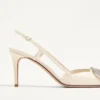 Γόβες Slingback με υπογραφή Vlogo από δέρμα μοσχαριού 80 mm