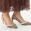 Γόβες Vlogo Signature Slingback με κροσέ κεντήματα 80 mm Γόβες Vlogo Signature Slingback με κροσέ κεντήματα 80 mm