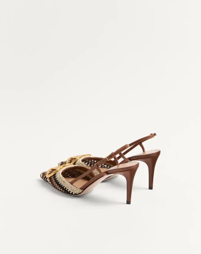 Γόβες Vlogo Signature Slingback με κροσέ κεντήματα 80 mm Γόβες Vlogo Signature Slingback με κροσέ κεντήματα 80 mm