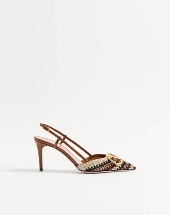 Γόβες Vlogo Signature Slingback με κροσέ κεντήματα 80 mm Γόβες Vlogo Signature Slingback με κροσέ κεντήματα 80 mm
