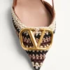 Γόβες Vlogo Signature Slingback με κροσέ κεντήματα 80 mm Γόβες Vlogo Signature Slingback με κροσέ κεντήματα 80 mm
