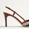 Γόβες Vlogo Signature Slingback με κροσέ κεντήματα 80 mm Γόβες Vlogo Signature Slingback με κροσέ κεντήματα 80 mm