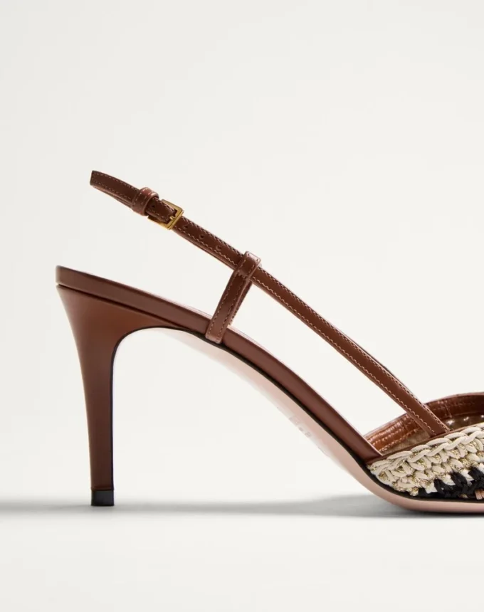 Γόβες Vlogo Signature Slingback με κροσέ κεντήματα 80 mm Γόβες Vlogo Signature Slingback με κροσέ κεντήματα 80 mm