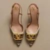Γόβες Vlogo Signature Slingback με κροσέ κεντήματα 80 mm Γόβες Vlogo Signature Slingback με κροσέ κεντήματα 80 mm