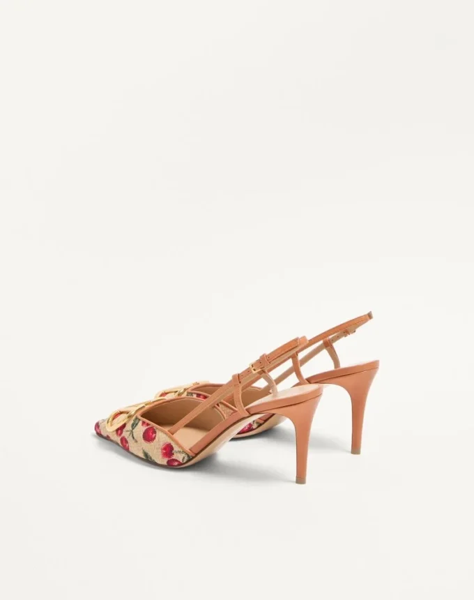 Γόβες Vlogo Signature Slingback με μοτίβο Cherryfic 80 mm