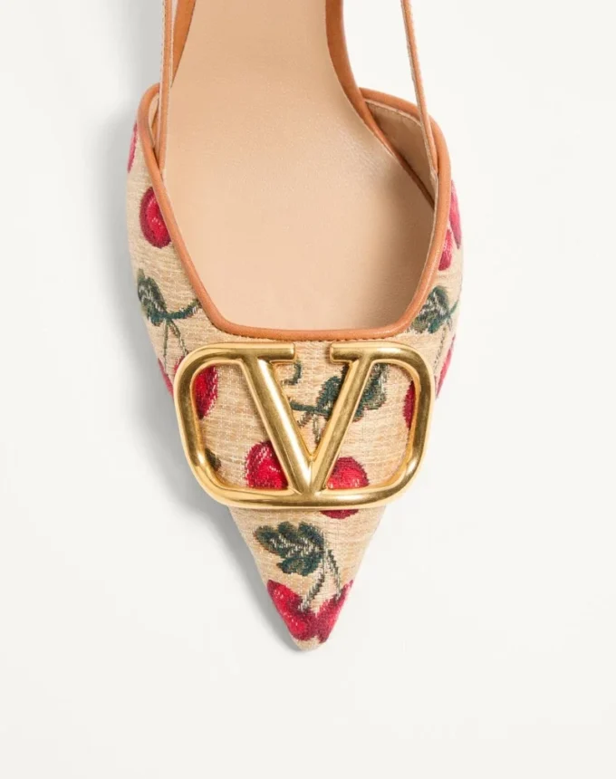 Γόβες Vlogo Signature Slingback με μοτίβο Cherryfic 80 mm