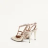 Γυαλιστερά γόβα Rockstud Caged Pump 100Mm