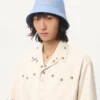Καπέλο Chez Valentino Denim Bucket με κεντήματα