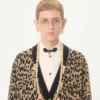 Καρδιγκάν από μαλλί Valentino με ζακάρ Fauve Eclat Animal Print Καρδιγκάν από μαλλί Valentino με ζακάρ Fauve Eclat Animal Print