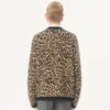 Καρδιγκάν από μαλλί Valentino με ζακάρ Fauve Eclat Animal Print Καρδιγκάν από μαλλί Valentino με ζακάρ Fauve Eclat Animal Print