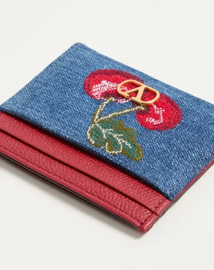 Κάρτα Vlogo Signature Denim με κεντημένο σχέδιο Cherryfic Κάρτα Vlogo Signature Denim με κεντημένο σχέδιο Cherryfic