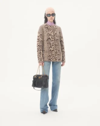 Κασμιρένια ζακέτα με animal print