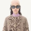 Κασμιρένια ζακέτα με animal print