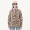 Κασμιρένια ζακέτα με animal print