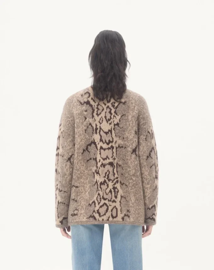 Κασμιρένια ζακέτα με animal print