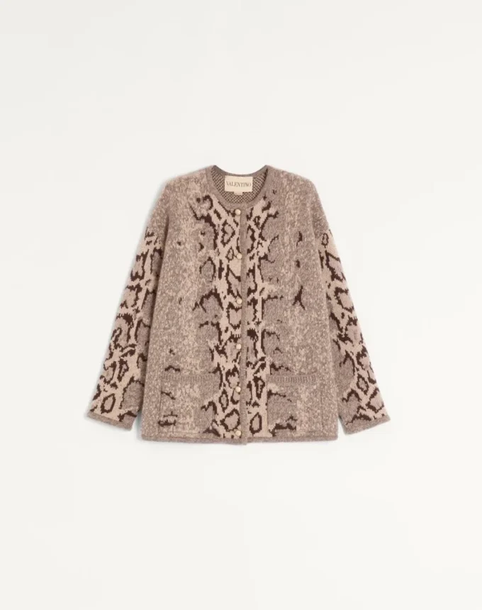 Κασμιρένια ζακέτα με animal print