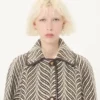 Καστανό καμπαρντίνο από μαλλί με Fauve Eclat Animal Print Καστανό καμπαρντίνο από μαλλί με Fauve Eclat Animal Print