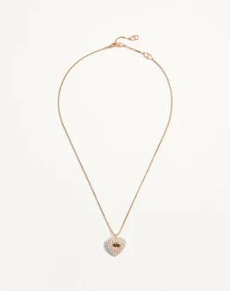 Κολιέ Coeur Royal από μέταλλο, σμάλτο και κρύσταλλα Swarovski®