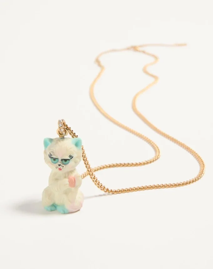 Κολιέ Le Chat De La Maison από μέταλλο, νάιλον και κρύσταλλα Swarovski® Κολιέ Le Chat De La Maison από μέταλλο, νάιλον και κρύσταλλα Swarovski®