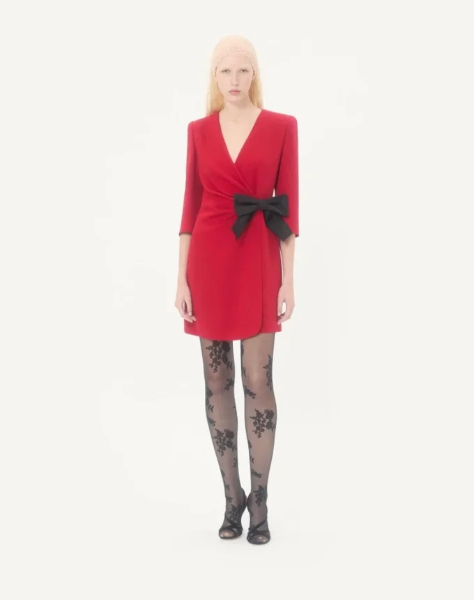Κοντό φόρεμα Cady Couture με φιόγκο Faille