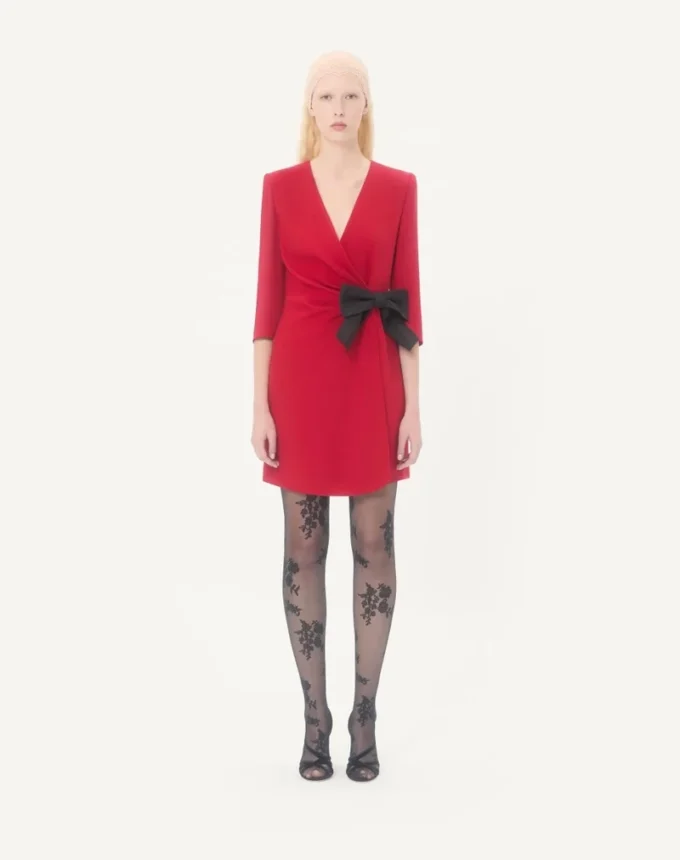 Κοντό φόρεμα Cady Couture με φιόγκο Faille