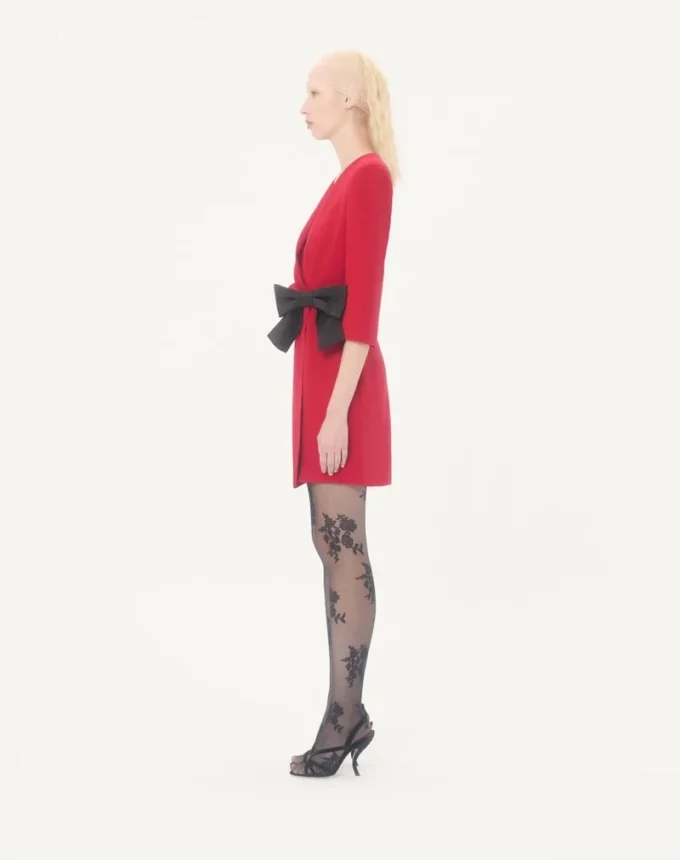 Κοντό φόρεμα Cady Couture με φιόγκο Faille