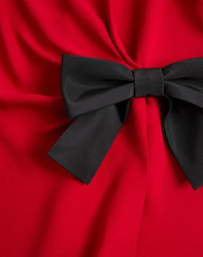 Κοντό φόρεμα Cady Couture με φιόγκο Faille