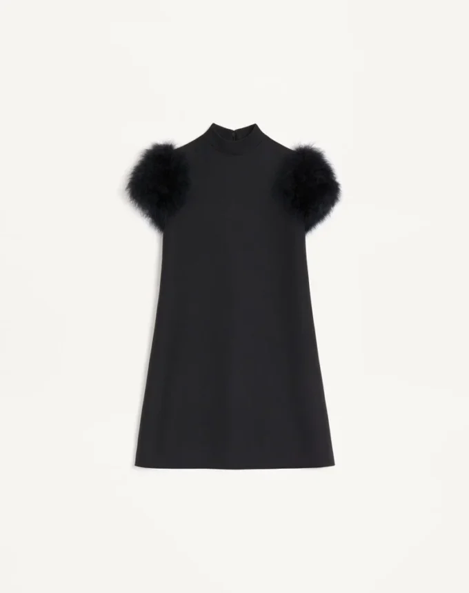 Κοντό φόρεμα Crepe Couture με φτερά