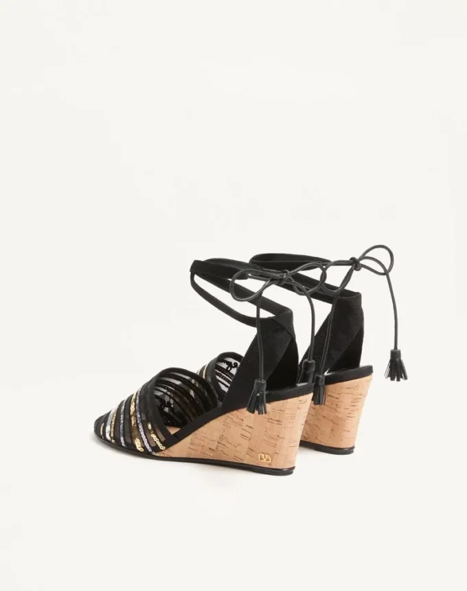 La Cruisette Mesh Wedge με κεντήματα 75Mm