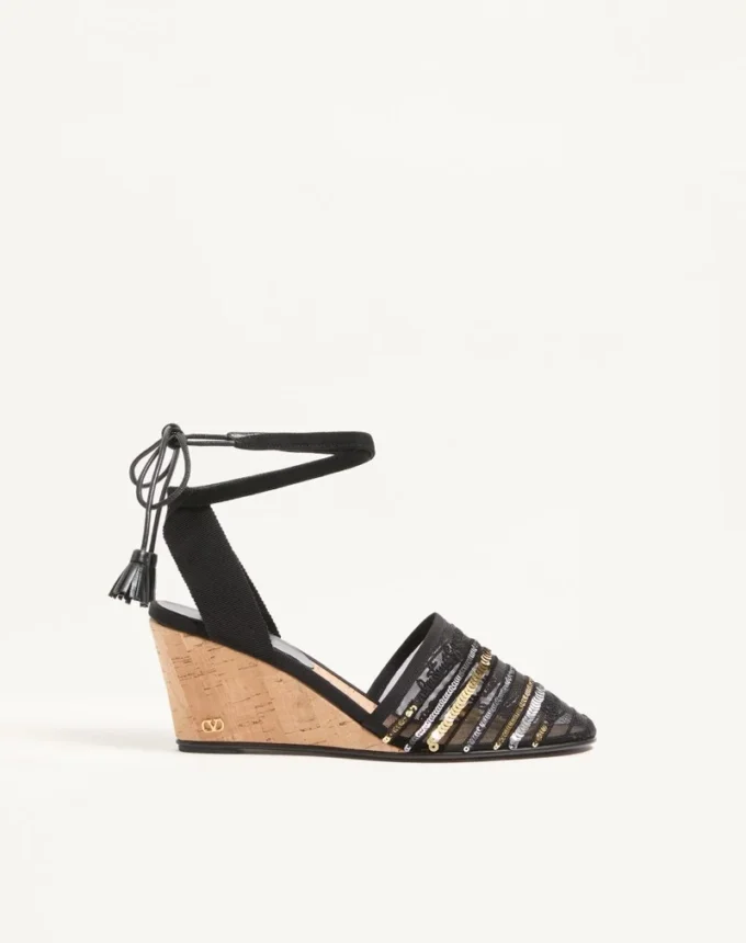 La Cruisette Mesh Wedge με κεντήματα 75Mm