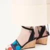 La Cruisette Wedge σε καμβά Optical Pois 75 mm