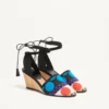 La Cruisette Wedge σε καμβά Optical Pois 75 mm
