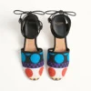 La Cruisette Wedge σε καμβά Optical Pois 75 mm