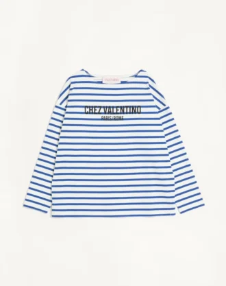 Μακρυμάνικο βαμβακερό T-shirt με τύπωμα Chez Valentino