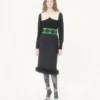 Κρεπ φούστα Couture με φτερά