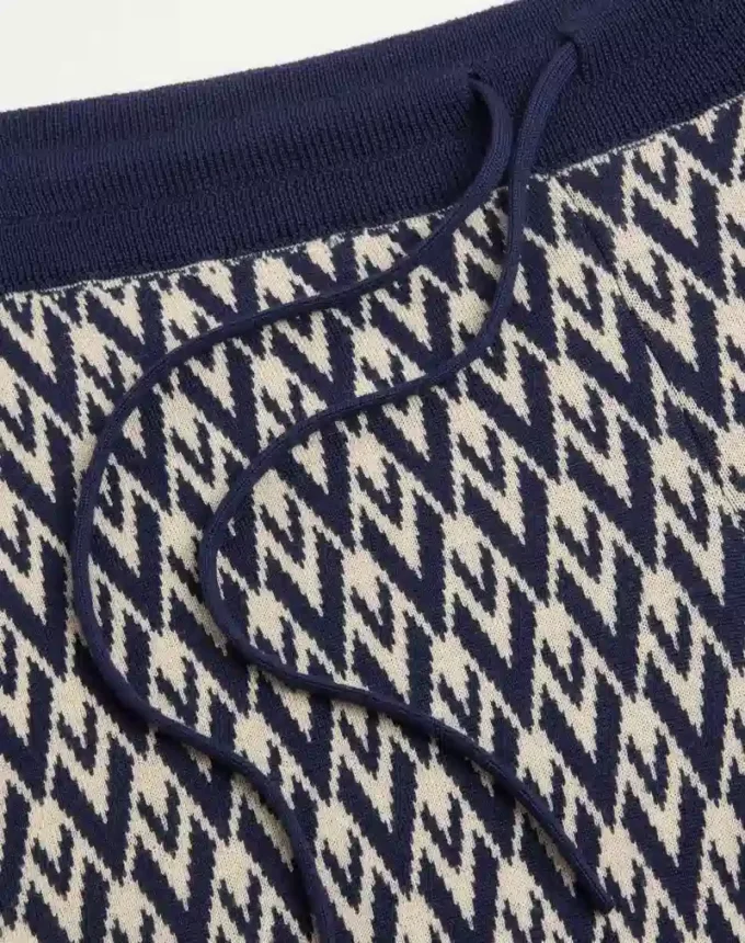 Μαλλί παντελόνι με μοτίβο Tout La V Jacquard
