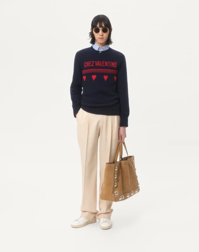 Μαλλί πουλόβερ με μοτίβο Chez Valentino Jacquard