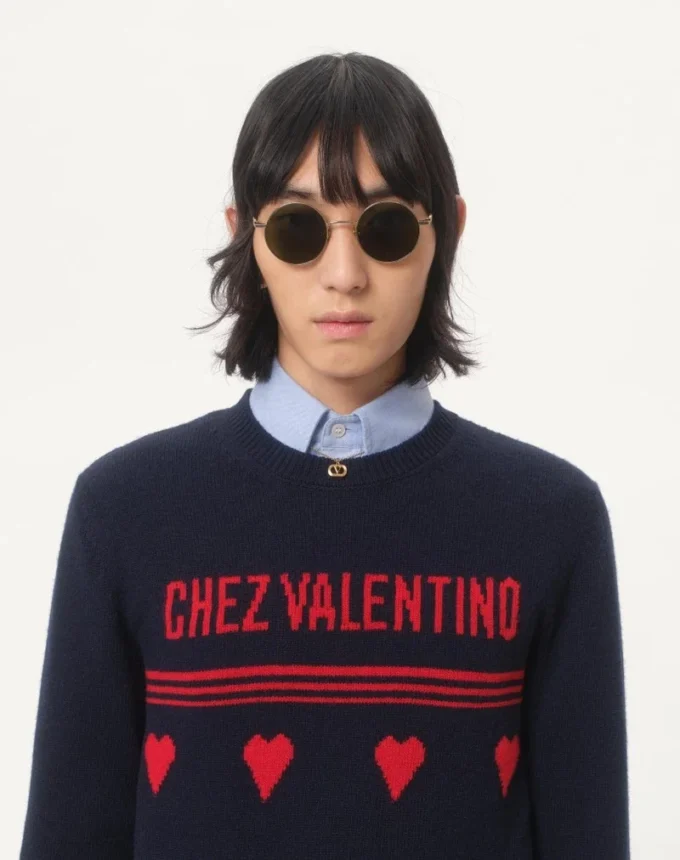Μαλλί πουλόβερ με μοτίβο Chez Valentino Jacquard