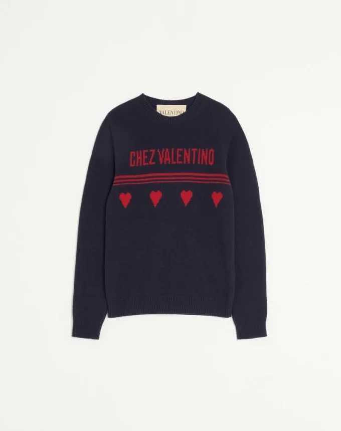 Μαλλί πουλόβερ με μοτίβο Chez Valentino Jacquard