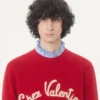 Μαλλί πουλόβερ Valentino με κεντημένο Chez Valentino & Panther Μαλλί πουλόβερ Valentino με κεντημένο Chez Valentino & Panther