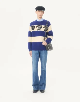 Μαλλί πουλόβερ Valentino με σχέδιο Jacquard Panther
