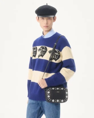 Μαλλί πουλόβερ Valentino με σχέδιο Jacquard Panther