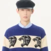 Μαλλί πουλόβερ Valentino με σχέδιο Jacquard Panther Μαλλί πουλόβερ Valentino με σχέδιο Jacquard Panther