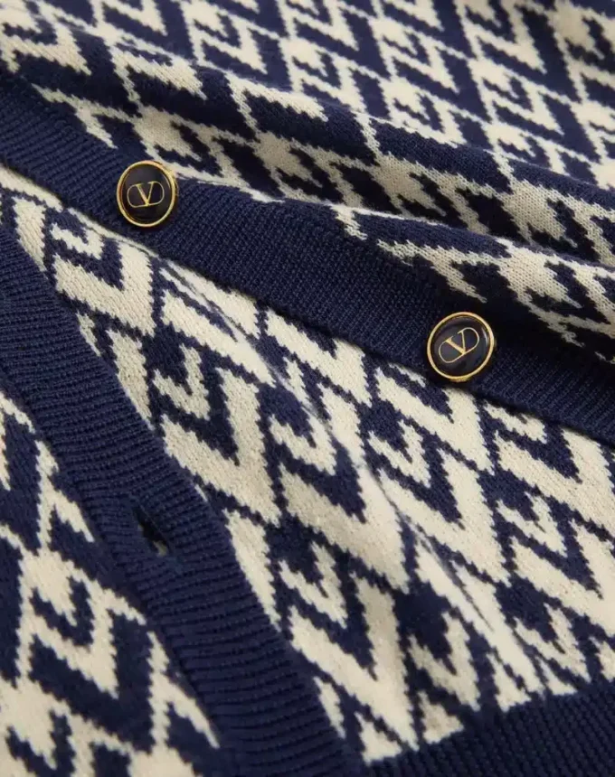 Μαλλί ζακέτα με μοτίβο Toute La V Jacquard Μαλλί ζακέτα με μοτίβο Toute La V Jacquard