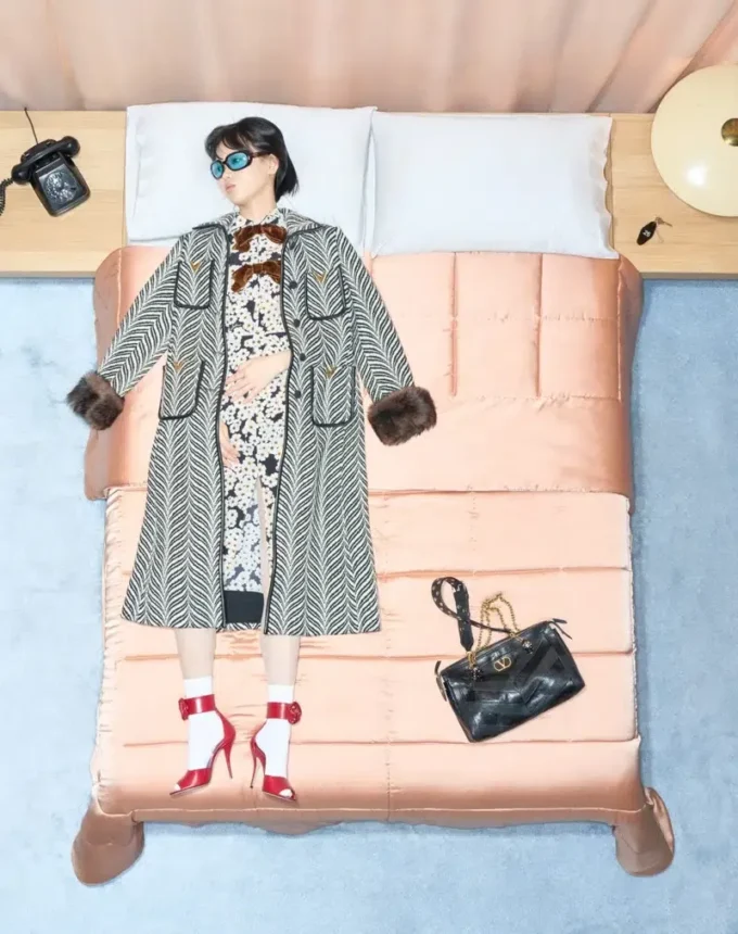 Μαλλίνο παλτό με Fauve Eclat Animal Print Μαλλίνο παλτό με Fauve Eclat Animal Print