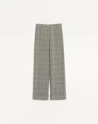 Μαλλίνο παντελόνι με μοτίβο houndstooth